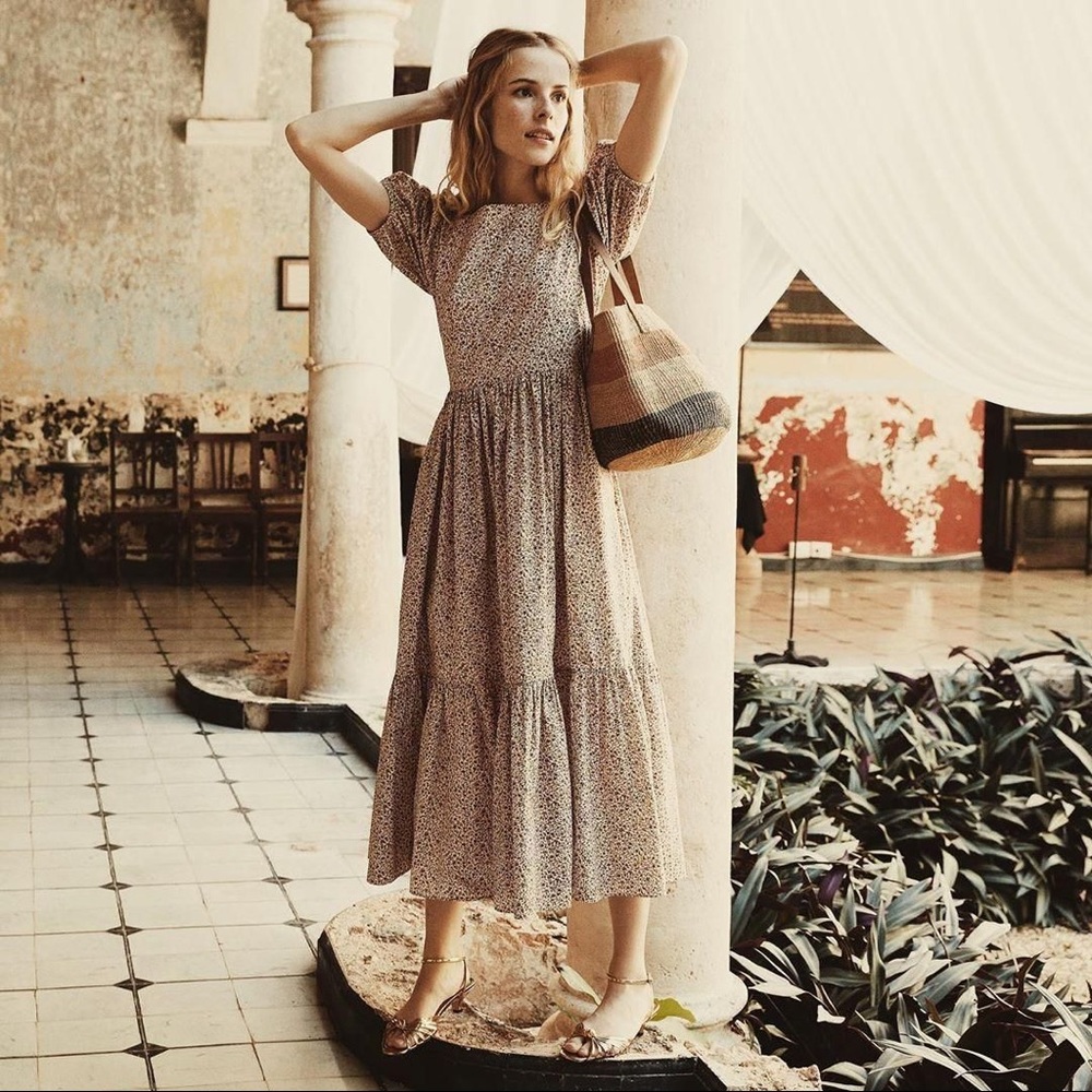 Doen Dune dress sienna champignon floral